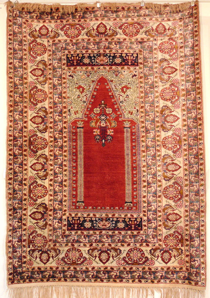 Antique Turkish Gheysari Prayer Rug Oriental Rug Bazaar Area Rugs Persian Rugs Rug